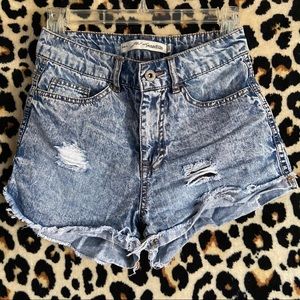 Forever 21 Acid Wash Denim Shorts